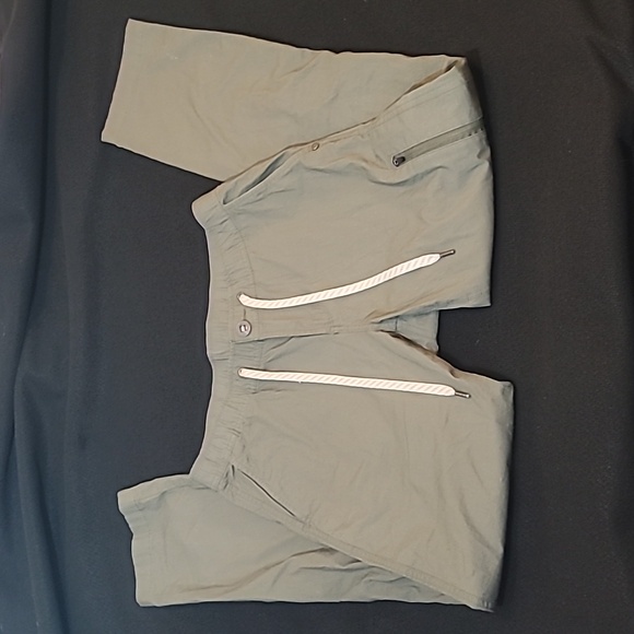 Vuori Ripstop Pants Army Green Womens Small with Drawstring and Zip Pockets - Picture 1 of 16